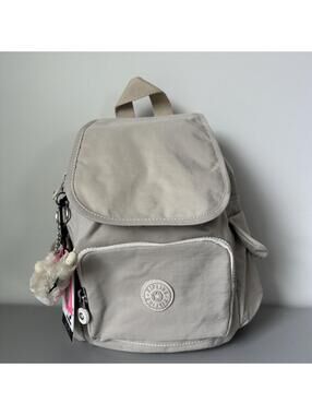 Kipling City Pack Mini Backpack in Natural Beige NWT